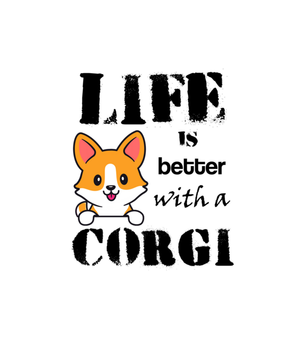 Corgi minta fehér pólón