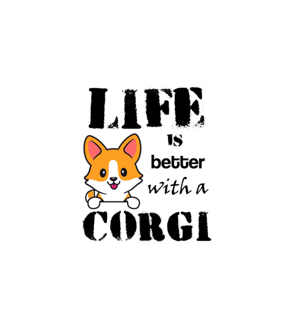 Corgi minta fehér pólón