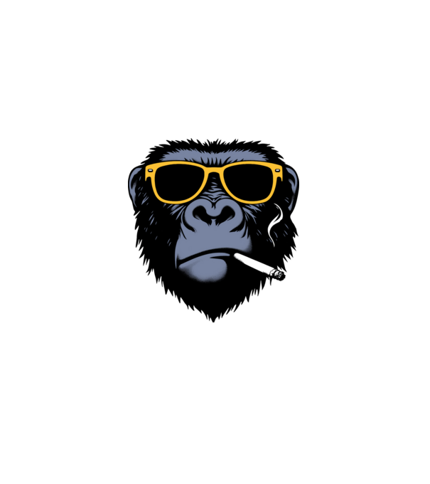 gorilla2 minta szürke pólón
