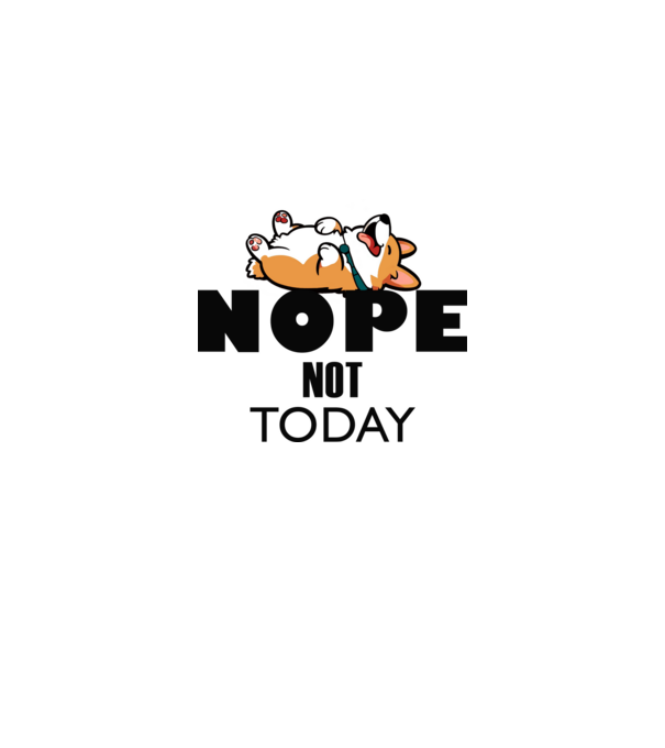 Nope, not today corgi minta fehér/piros pólón