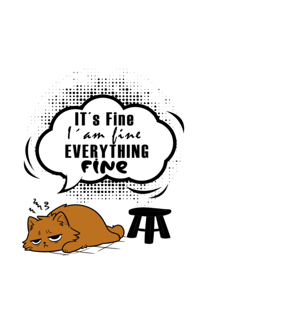It's Fine 2 minta fehér pólón
