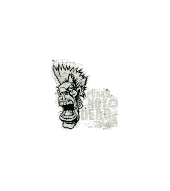 Punks Not Dead minta fekete pólón