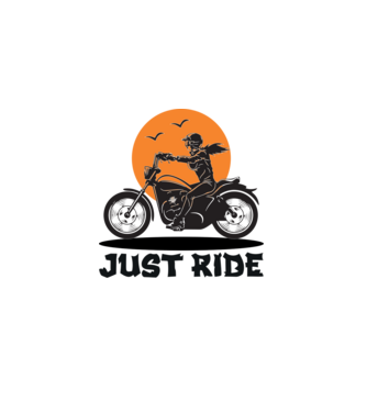 Just Ride minta fekete pólón