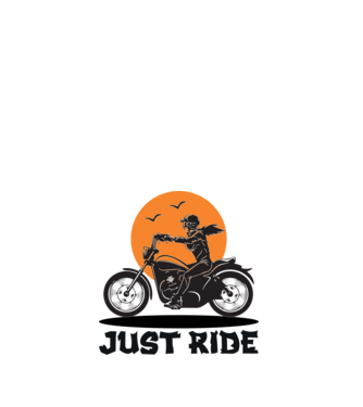 Just Ride minta fehér pólón