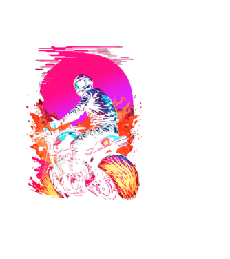019 Motor Biker 01 minta fekete pólón