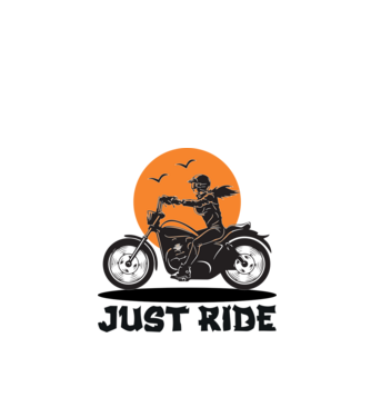 Just Ride minta fekete pólón