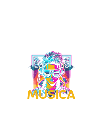 015 Musica minta fekete pólón