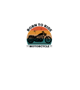 Born To Ride Motorcycle minta szürke pólón