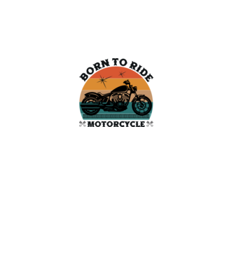 Born To Ride Motorcycle minta királykék pólón