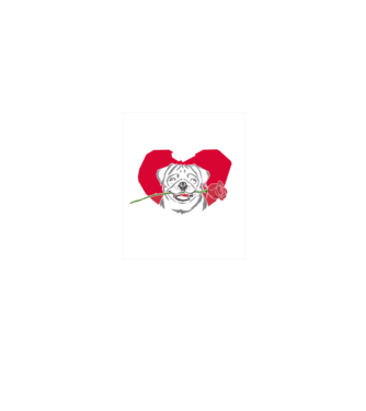 Mr. Dog Rose minta homokszín pólón