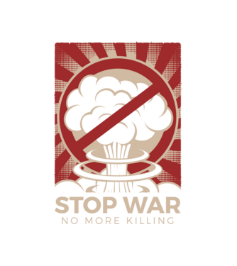 Stop War 2 minta fehér pólón