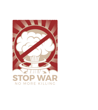 Stop War 2 minta fekete pólón