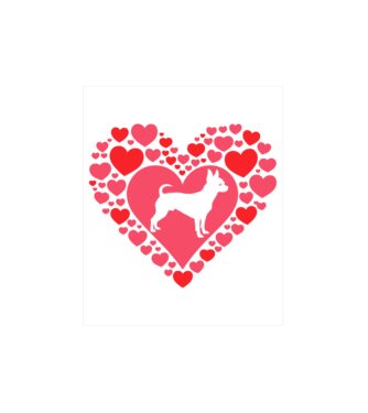 Heart Dog minta fekete pólón