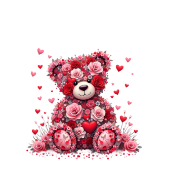 Teddy Lover minta fehér pólón