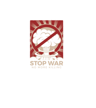Stop War 2 minta fekete pólón