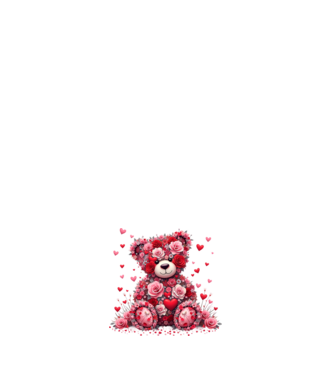 Teddy Lover minta fehér pólón