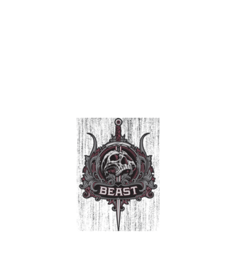 Beast minta fekete pólón