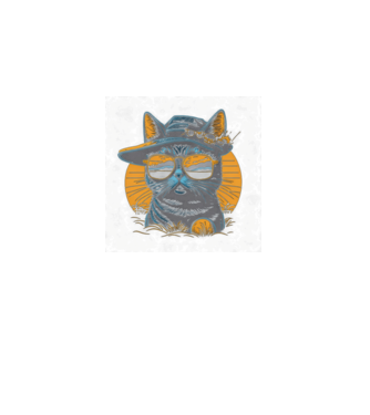 Funny Cat 1 minta fekete pólón
