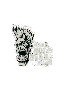 Punks Not Dead minta fekete pólón