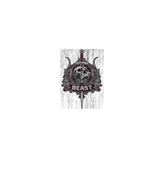 Beast minta fekete pólón