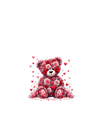Teddy Lover minta fehér pólón
