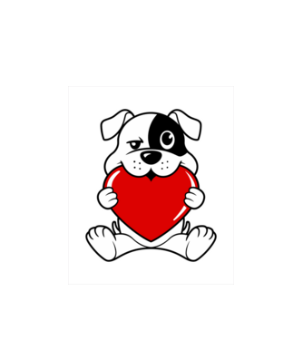 Heart Take Dog minta fehér pólón