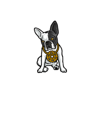 French bulldog minta zöld pólón