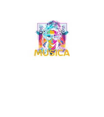 015 Musica minta fekete pólón