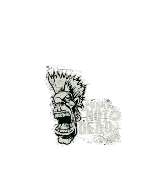 Punks Not Dead minta fekete pólón