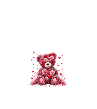 Teddy Lover minta fehér pólón