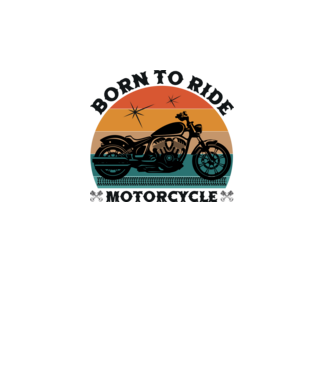 Born To Ride Motorcycle minta szürke pólón