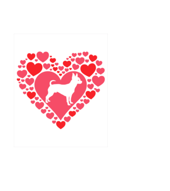 Heart Dog minta fekete pólón