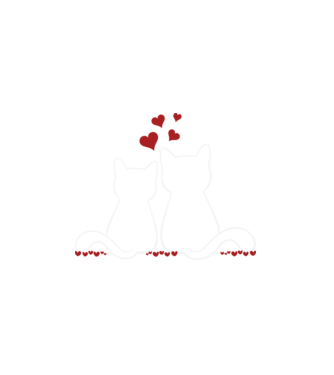 Cat Lover minta fekete pólón
