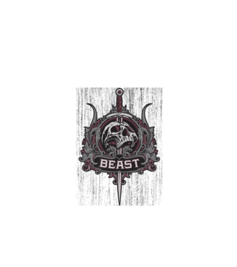 Beast minta fekete pólón