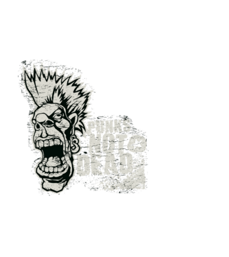 Punks Not Dead minta fekete pólón