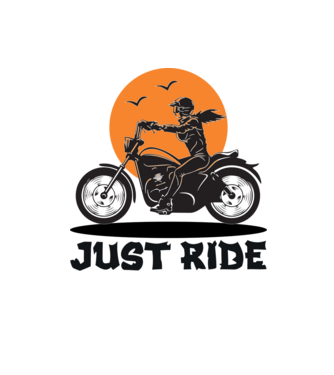 Just Ride minta homokszín pólón
