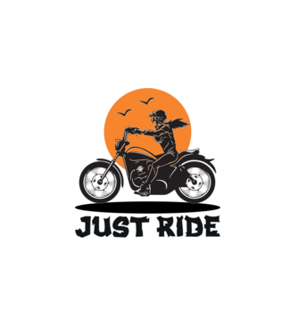 Just Ride minta fekete pólón