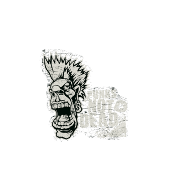 Punks Not Dead minta fehér pólón