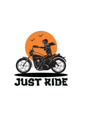 Just Ride minta fekete pólón