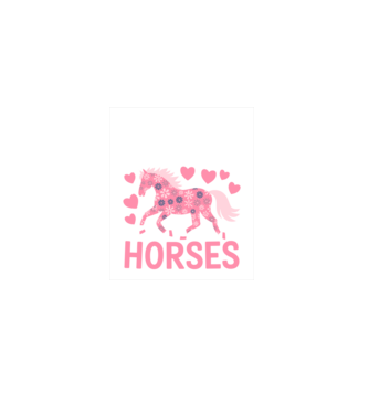 Horse Lover minta sötétkék pólón