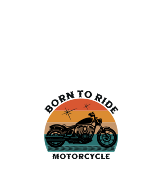Born To Ride Motorcycle Blackiest minta fehér pólón