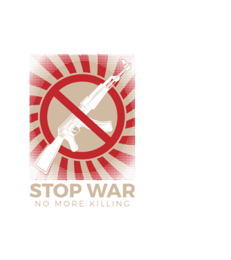 Stop War 1 minta fehér pólón