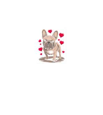 Mr French Bulldog minta királykék pólón