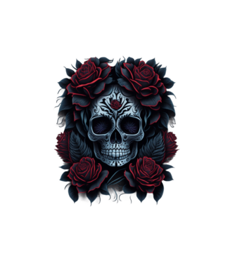 Sugar Skull Art 4 minta fekete pólón
