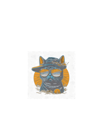 Funny Cat 1 minta fekete pólón