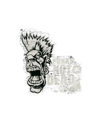 Punks Not Dead minta fehér pólón