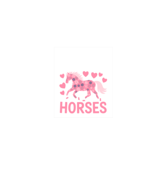 Horse Lover minta fekete pólón
