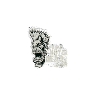 Punks Not Dead minta fekete pólón