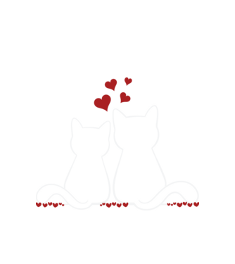 Cat Lover minta fehér pólón