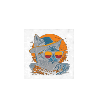 Funny Cat 2 minta fekete pólón